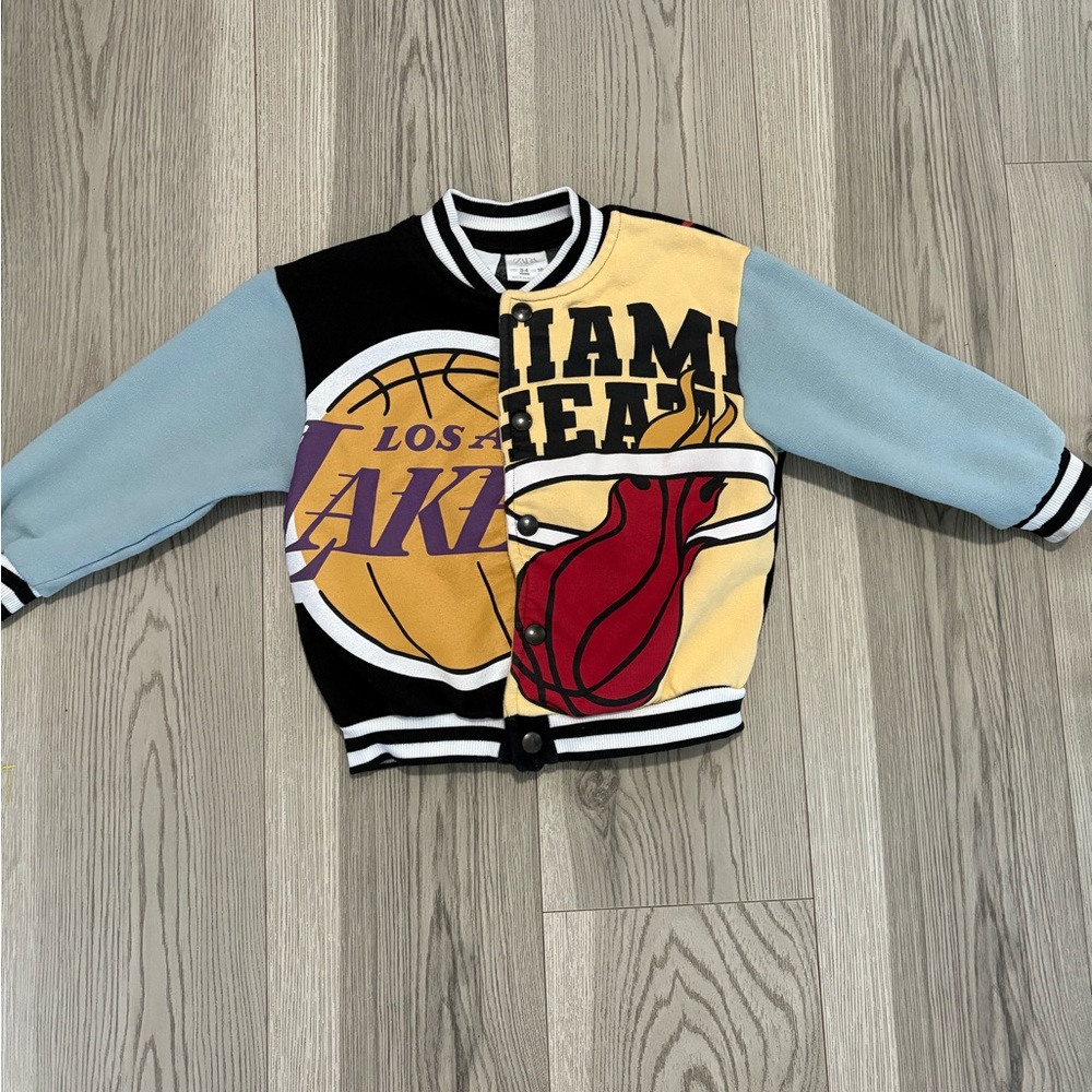 Zara NBA Varsity Jacket Lakers Dodgers Size 3/4 Years